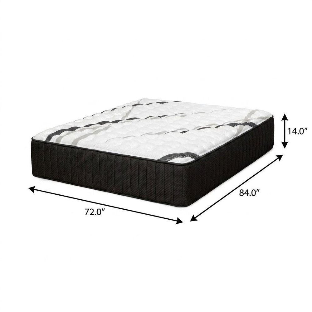 14" Graphite And Titanium Infused Queen Gel Memory Foam Medium Hybrid Mattress