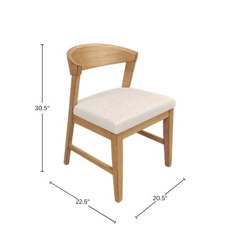 Cove Wood Back Chairs (Set of 2), Natural