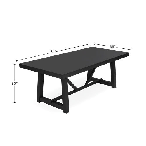Raquel Rectangular Dining Table, Black