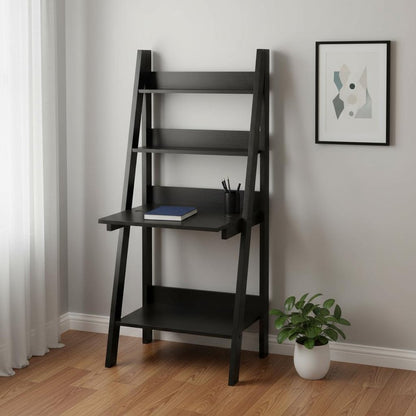 26" Taupe Wood Ladder Desk