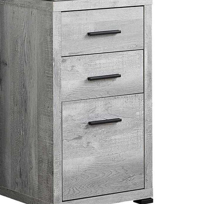 60" Gray L Shape Computer Desk With Three Drawers