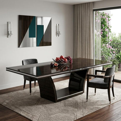 Set of Two Brown And Espresso Upholstered Microfiber Dining Side Chairs