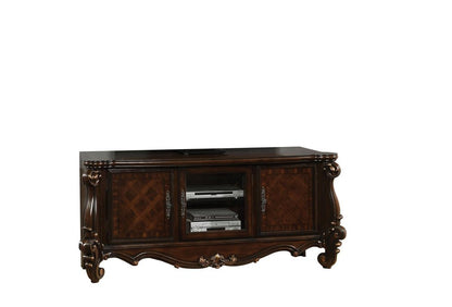 74" Dark Brown Solid Wood Enclosed Storage
