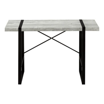 49" Gray and Black Computer Desk
