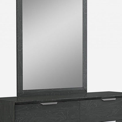 63" Grey Solid Wood Six Drawer Double Dresser