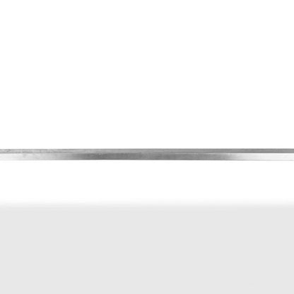 55" Wood Brown And Silver Solid Wood And Stainless Steel Dining Table