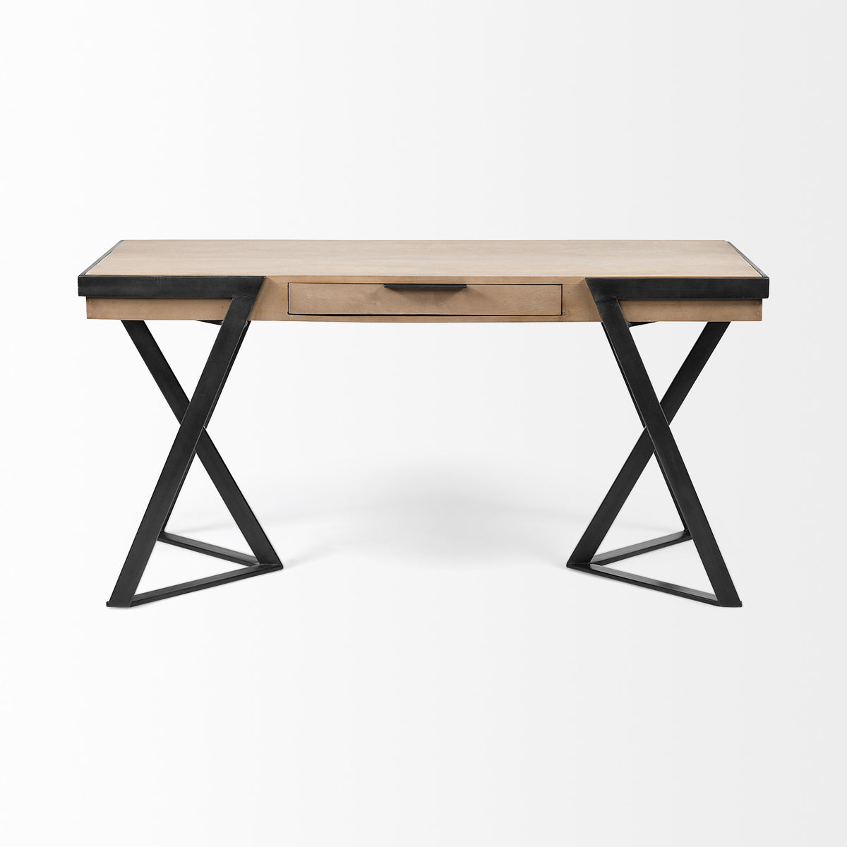 60" Brown and Black Writing Desk