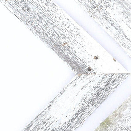 Set of Three Gray Distressed Wood Hanging Arrow Dimensional Sculptures