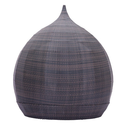 Teardrop Shaped Brown and Beige Daybed