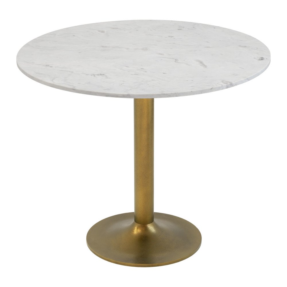Marble and Aluminum Dining Table