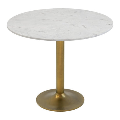 Marble and Aluminum Dining Table