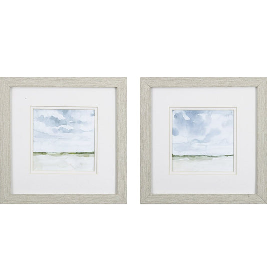 Set of Two Landscape Abstract Watercolor Wall Art