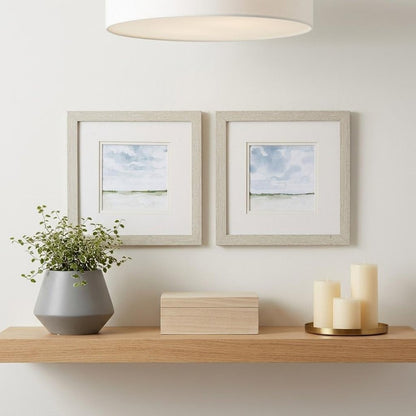 Set of Two Landscape Abstract Watercolor Wall Art