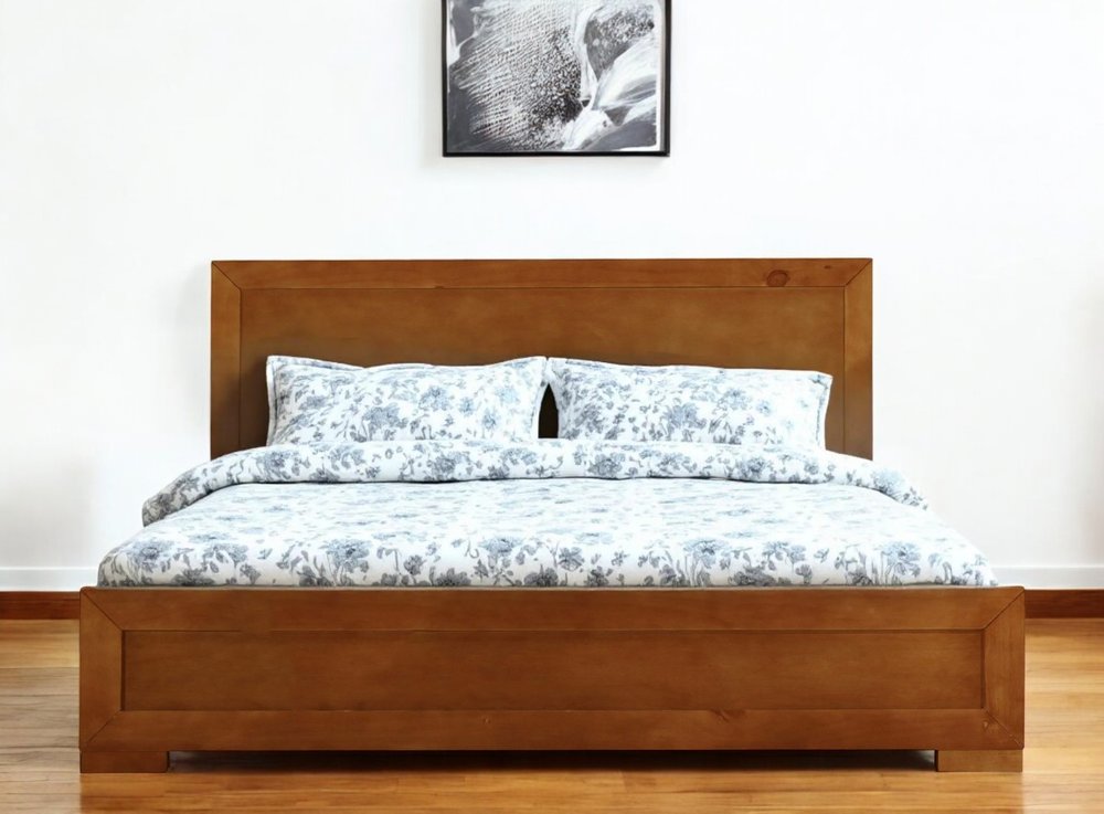 Oak Solid and Manufactured Wood Queen Bed Frame