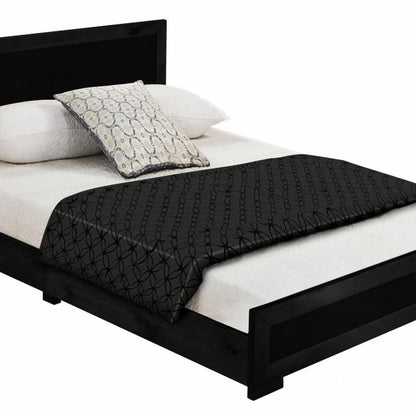 Black Wood Queen Bed Frame