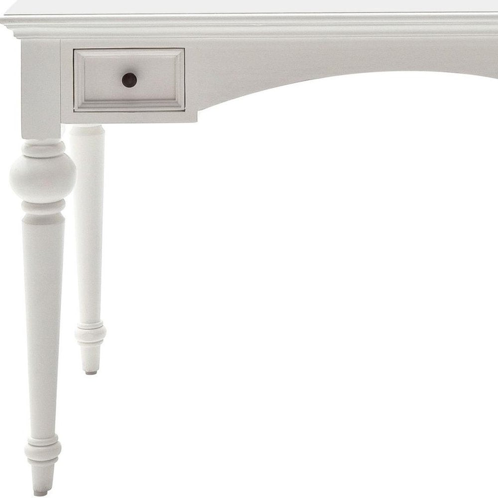 47" White Computer Desk With Two Drawers
