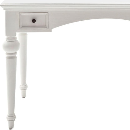 47" White Computer Desk With Two Drawers