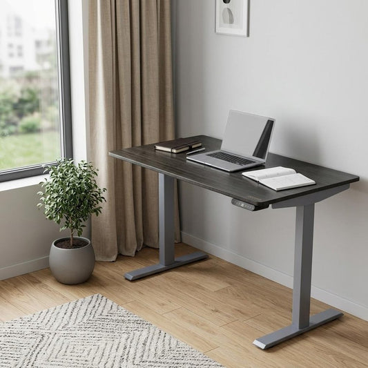 48" Adjustable Black and Gray Standing Desk
