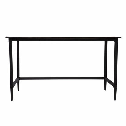 53" Natural and Black Wood Writing Desk
