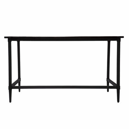 53" Natural and Black Wood Writing Desk