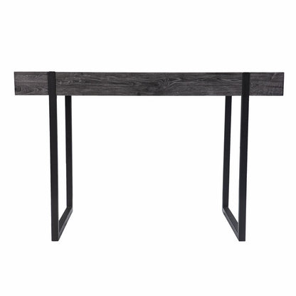45" Black Wood Sled Writing Desk