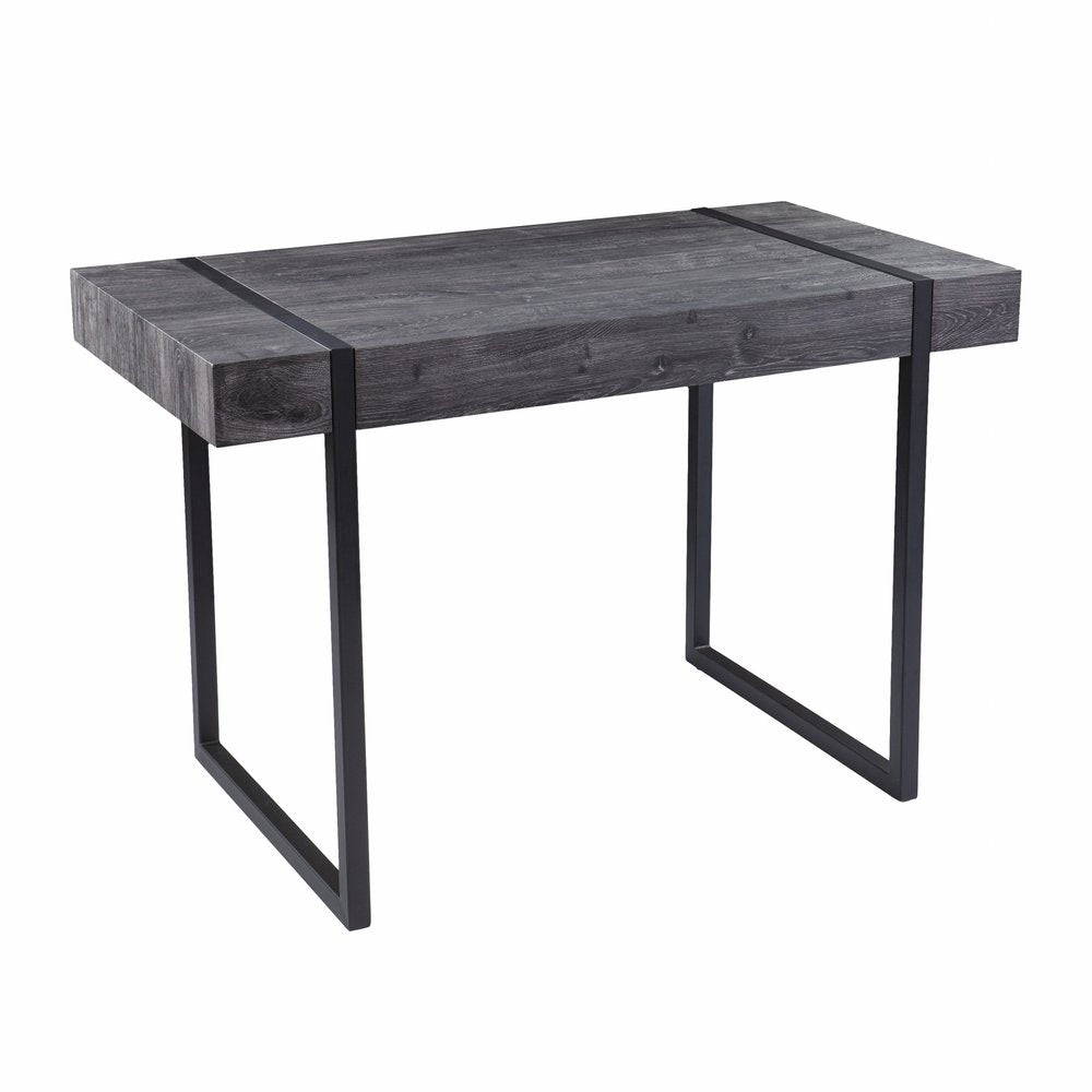 45" Black Wood Sled Writing Desk