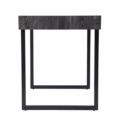 45" Black Wood Sled Writing Desk