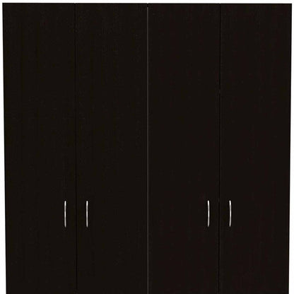 71" Black And White Wood Six Door Single Drawer Combo Dresser