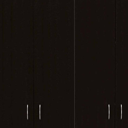 71" Black And White Wood Six Door Single Drawer Combo Dresser