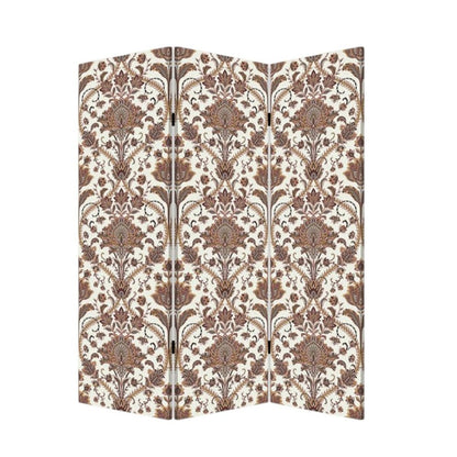 72" Green Folding Three Panel Screen Room Divider