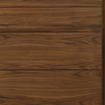 59" Walnut Solid Wood Six Drawer Double Dresser