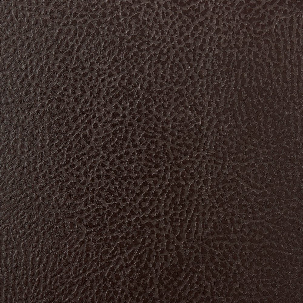 25" Chocolate And Gray Fabric And Faux Leather And Iron Low Back Counter Height Swivel Bar Chair