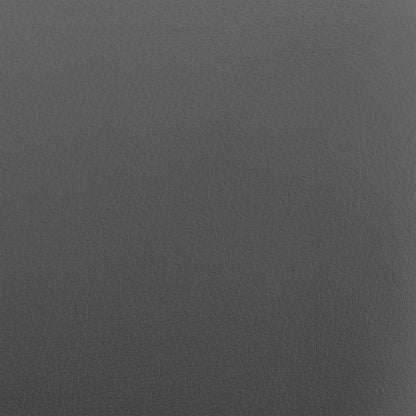 26" Gray And Black Faux Leather And Fabric And Iron Counter Height Bar Chair