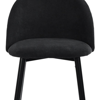 Set of Two 26" Blue And Black Fabric And Steel Low Back Counter Height Bar Chairs