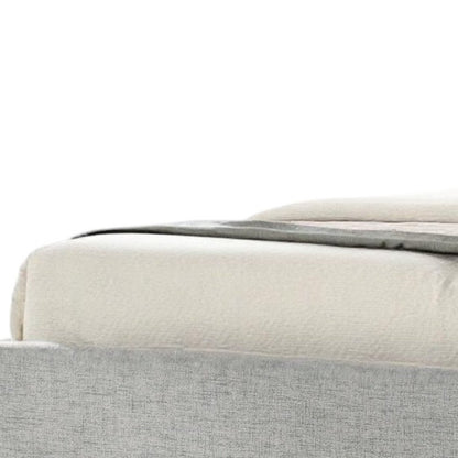 Brown and Gray Wood Upholstered King Bed Frame