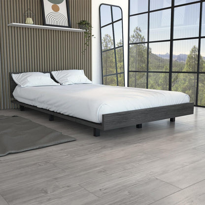 Smoky Black Wood Twin Bed Frame