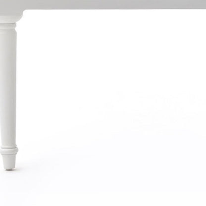 71" White Solid Wood Dining Table