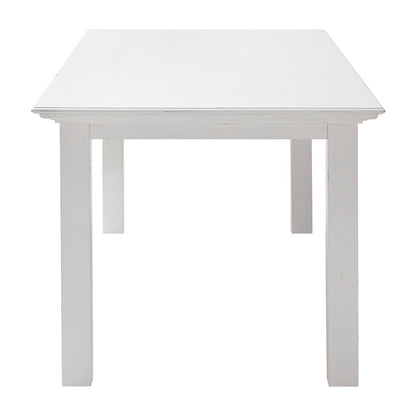 71" White Solid Wood Dining Table