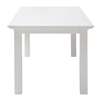 79" White Solid Wood Dining Table