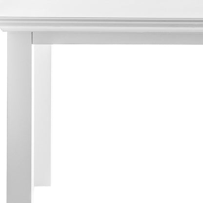 79" White Solid Wood Butterfly Leaf Extending Dining Table
