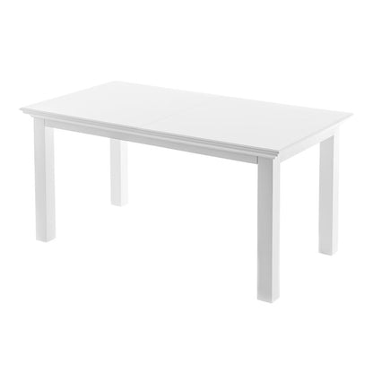 79" White Solid Wood Butterfly Leaf Extending Dining Table