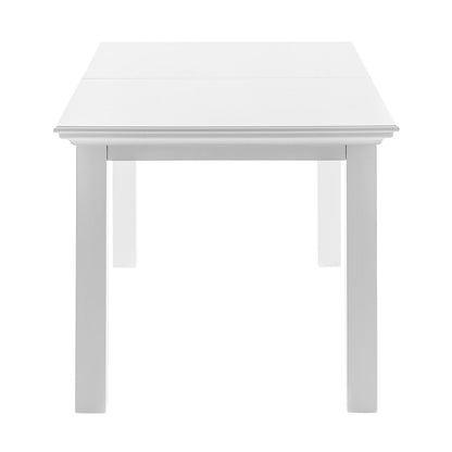 79" White Solid Wood Butterfly Leaf Extending Dining Table