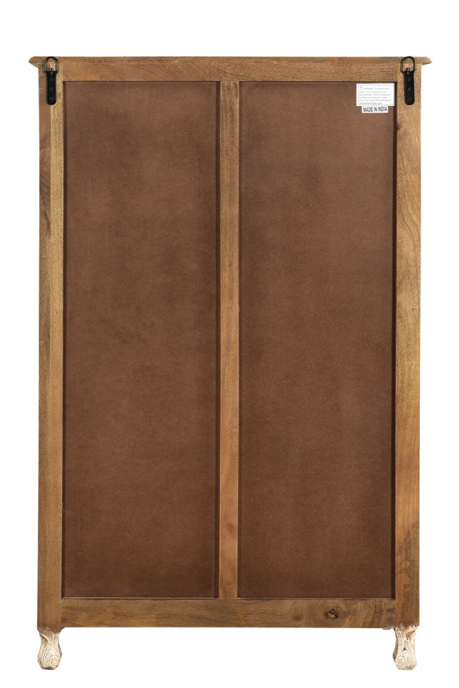 35" Gray Solid Wood Six Drawer Chest