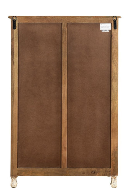 35" Gray Solid Wood Six Drawer Chest