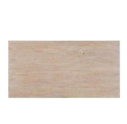 Set Of Two Natural Solid Wood Distressed Coffee Table