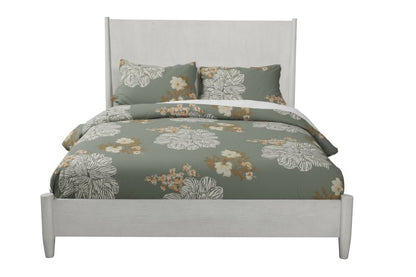 Gray Solid Wood Queen Bed Frame