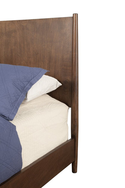 Brown Solid Wood Queen Bed Frame