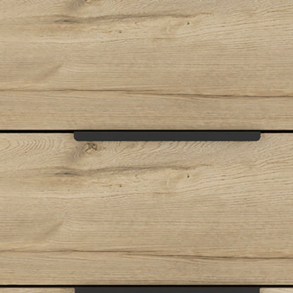 47" Natural Wood Four Drawer Double Dresser