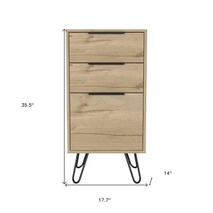 47" Natural Wood Four Drawer Double Dresser