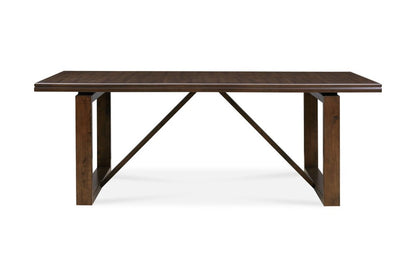 84" Dark Brown Wood Sled Base Dining Table